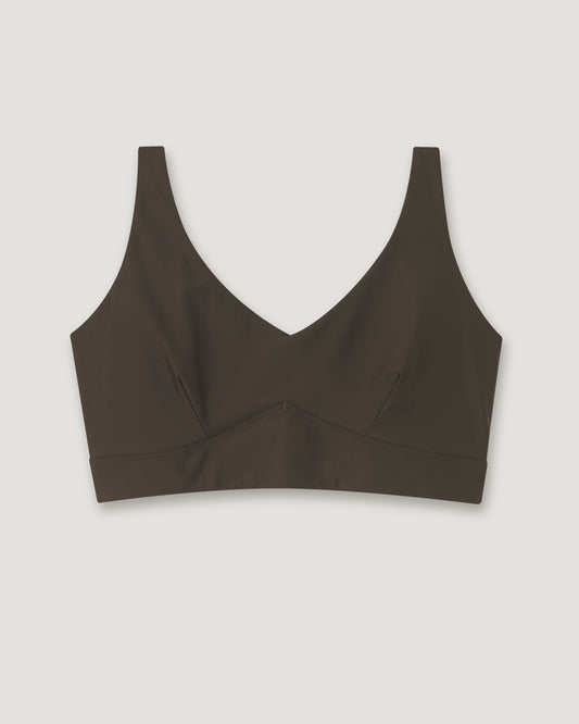 THE IONIAN WAISTBAND BRALETTE TOP (VITA) IN KAFÉ