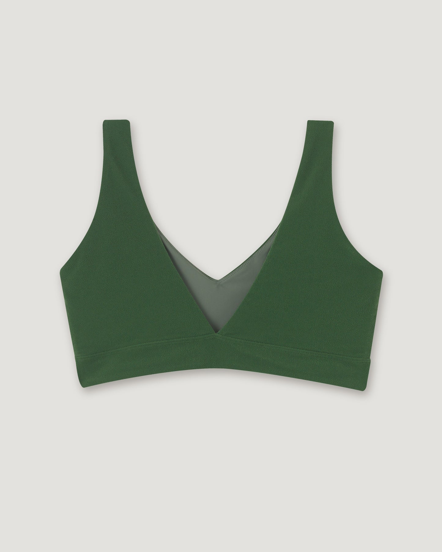 THE IONIAN WAISTBAND BRALETTE TOP (TERRY TOWELLING) IN OLIVE